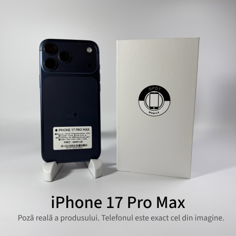 iPhone - iPhone 17 Pro Max 256GB Blue Grad A+ – Second Hand - GARANȚIE 2 ANI