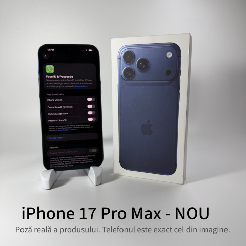 iPhone 17 Pro Max 256GB NOU Blue Grad A+ • Second Hand • GARANȚIE 2 ANI [4]