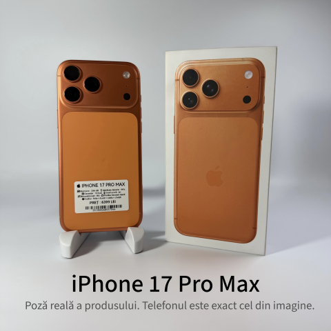 iPhone - iPhone 17 Pro Max 256GB Orange Grad A+ – Second Hand - GARANȚIE 2 ANI