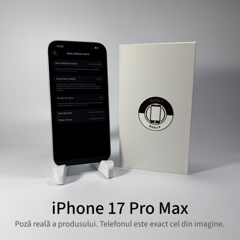 iPhone 17 Pro Max 256GB Silver Grad A+ • Second Hand • GARANȚIE 2 ANI [2]