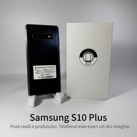 Samsung - Samsung Galaxy S10+ 128GB Black Grad B – Second Hand – GARANȚIE 2 ANI