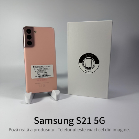 Samsung - Samsung Galaxy S21 5G 128GB RAM Pink Grad A • Second Hand • GARANȚIE 2 ANI