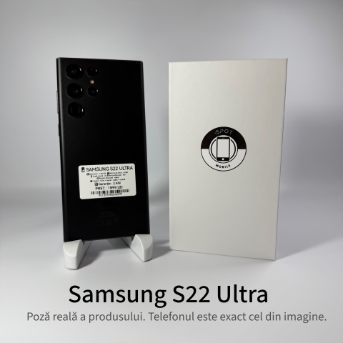 Samsung - Samsung Galaxy S22 Ultra 128 GB Black Grad A – Second Hand - GARANȚIE 2 ANI