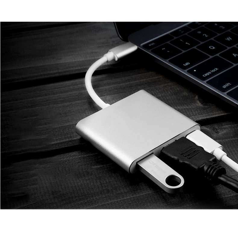 Adaptor 3 in 1 cu HDMI 4K, USB 3.0 și USB-C PD [5]