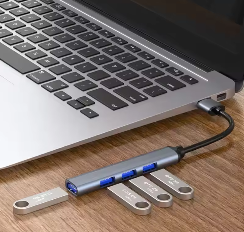 Adaptor 4 in 1 Hub USB 3.0, Silver [2]