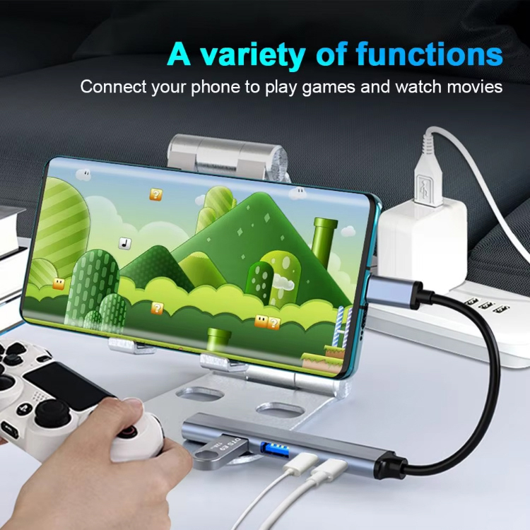 Adaptor 5 in 1 Type-C la HUB USB [8]
