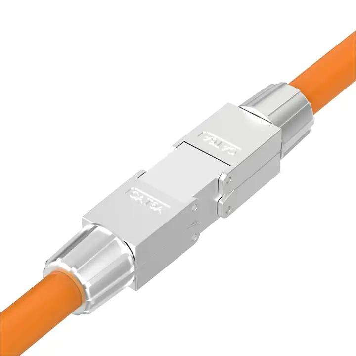 Adaptor modular prelungire cablu retea rj45, ecranat, Cat6A, pentru cabluri cu fire grose STP, FTP [4]
