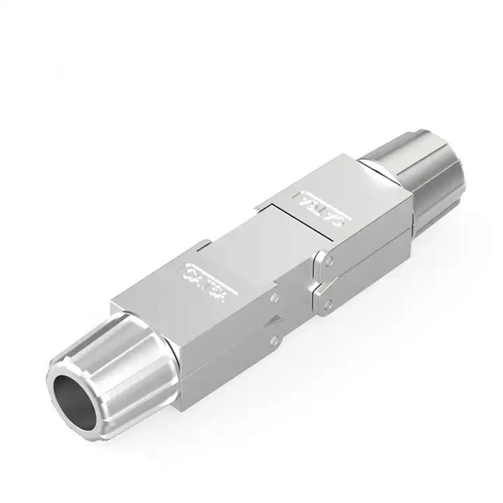 Adaptor modular prelungire cablu retea rj45, ecranat, Cat6A, pentru cabluri cu fire grose STP, FTP [1]
