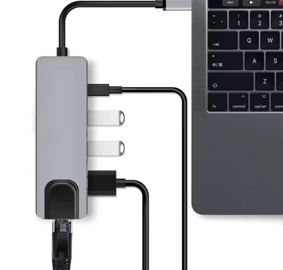 Adaptor Multifuncțional 5 in 1 USB-C, HDMI , RJ45, USB 3.0 [6]
