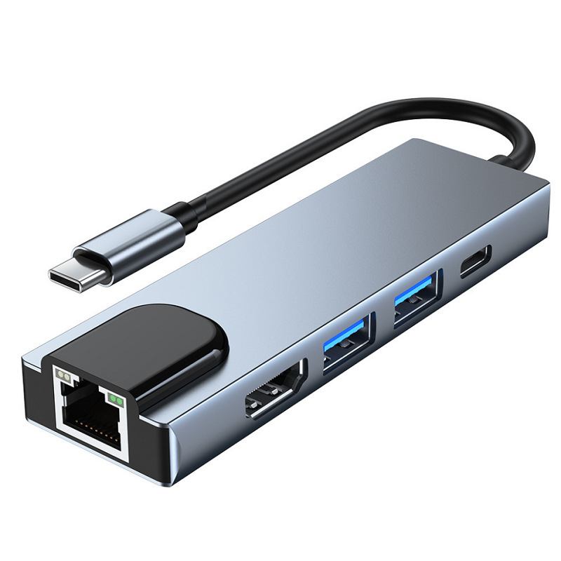 Adaptor Multifuncțional 5 in 1 USB-C, HDMI , RJ45, USB 3.0 [1]