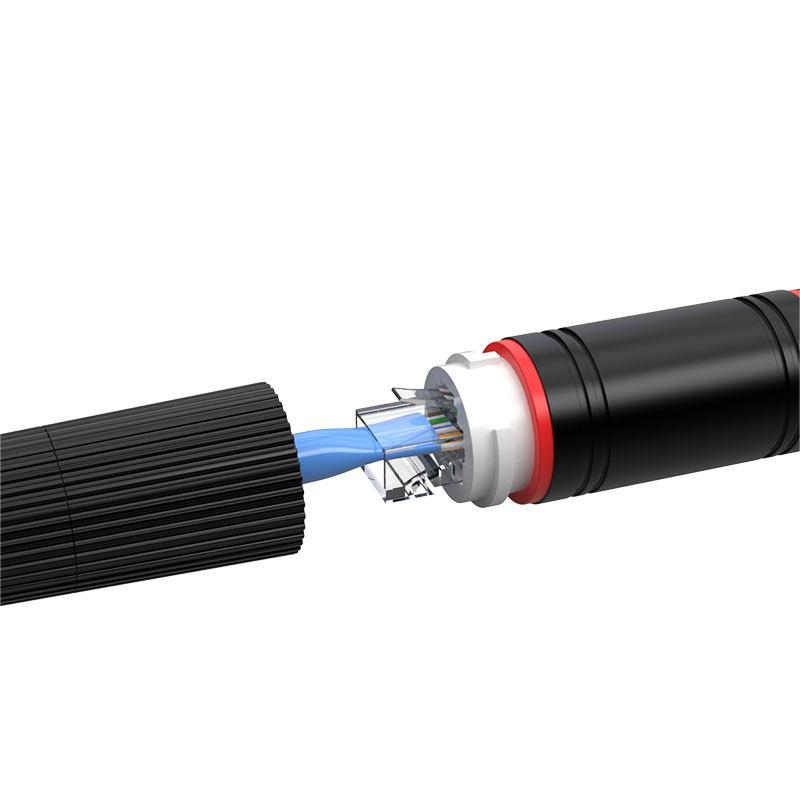 Adaptor prelungire cablu retea RJ45, Cat.6A, exterior, waterproof IP68, Negru [4]