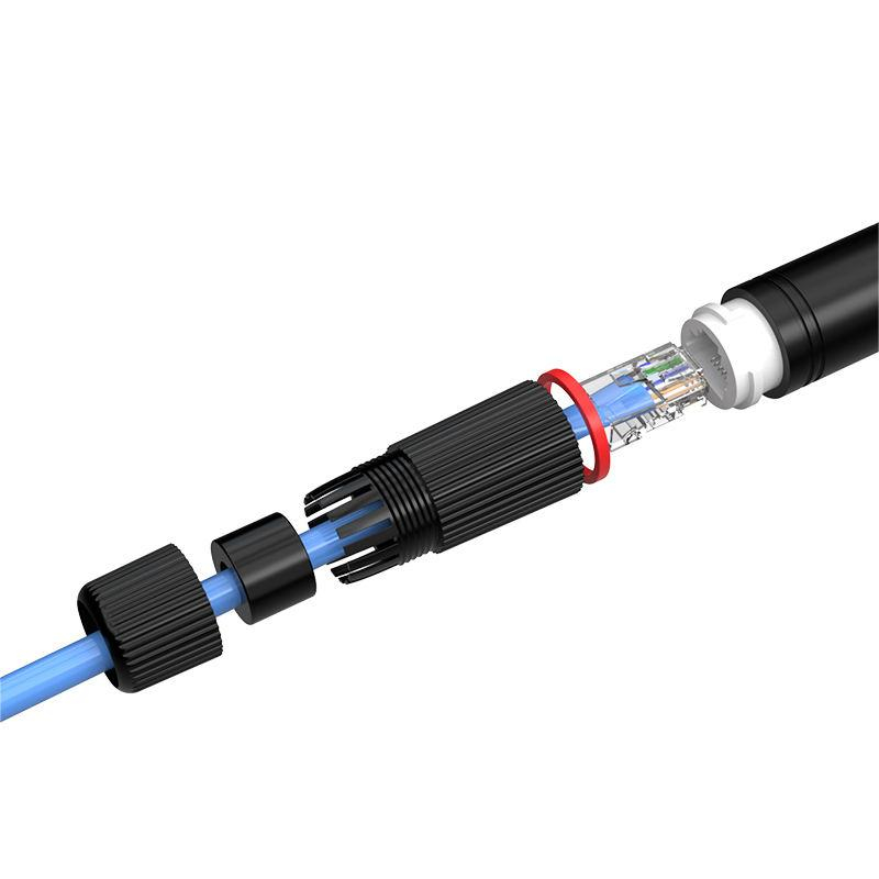 Adaptor prelungire cablu retea RJ45, Cat.6A, exterior, waterproof IP68, Negru [3]