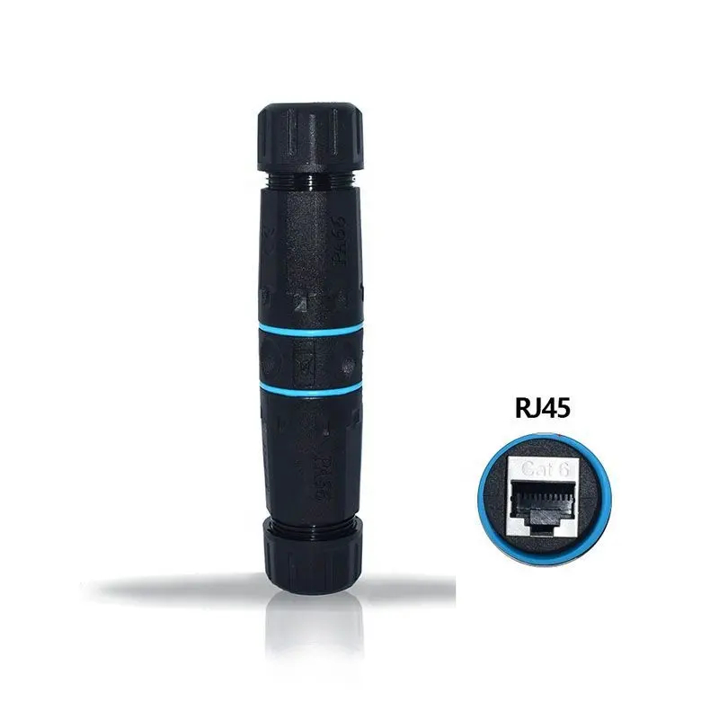 Adaptor Profesional prelungire cablu retea RJ45 exterior, Waterproof IP68, Negru [2]