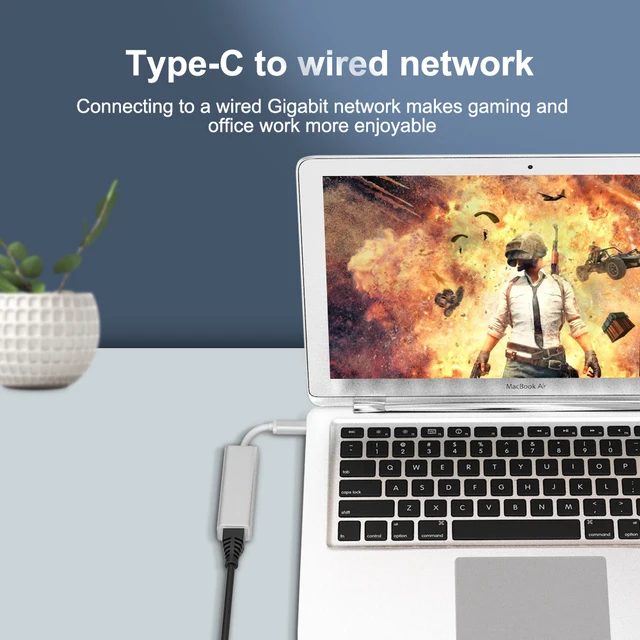 Adaptor Type C la RJ45 Ethernet Gigabit, 1000 mbps, Argintiu [6]
