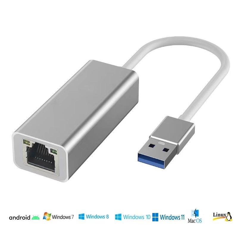 Adaptor USB to RJ45 Ethernet, 100 mbps, Argintiu [4]