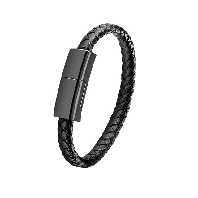 Cablu incarcare telefon tip bratara, Super Fast Charger, Type C, 20 cm, Negru [1]