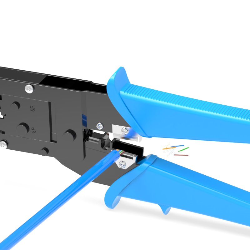 Cleste pentru sertizat RJ45, RJ12, RJ11, Albastru [5]