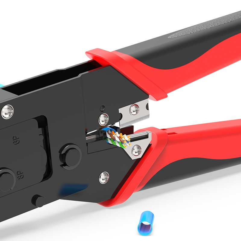 Cleste pentru sertizat RJ45, RJ12, RJ11, Rosu [4]