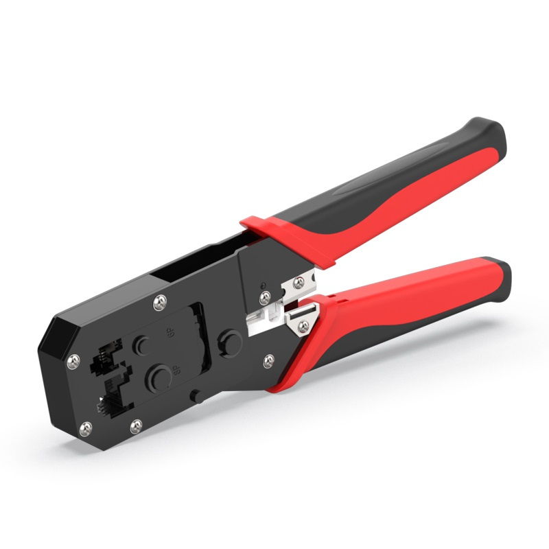Cleste pentru sertizat RJ45, RJ12, RJ11, Rosu [1]