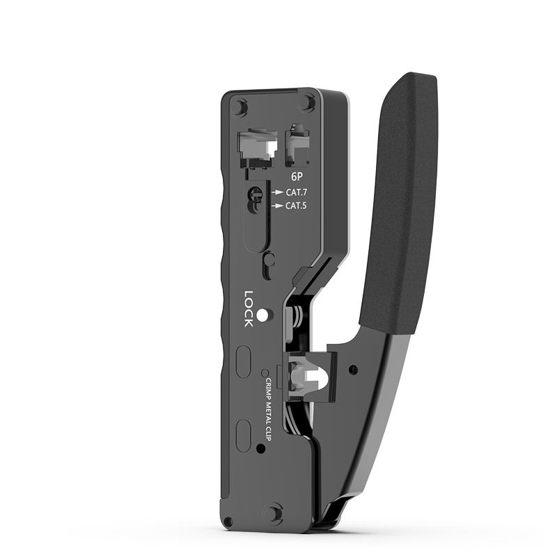 Cleste sertizare RJ45 Cat. 7, RJ12, dezizolare si taiere cablu, Negru [2]