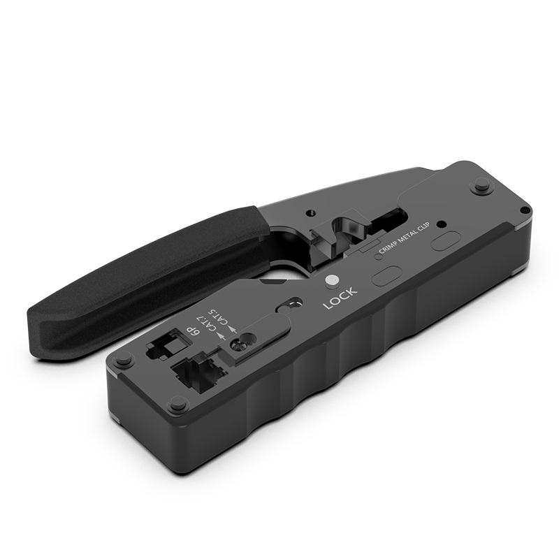 Cleste sertizare RJ45 Cat. 7, RJ12, dezizolare si taiere cablu, Negru [4]