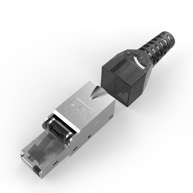 Conector Rj45, Cat. 7, STP, Tool-less Modular, Autosertizare, Negru [4]