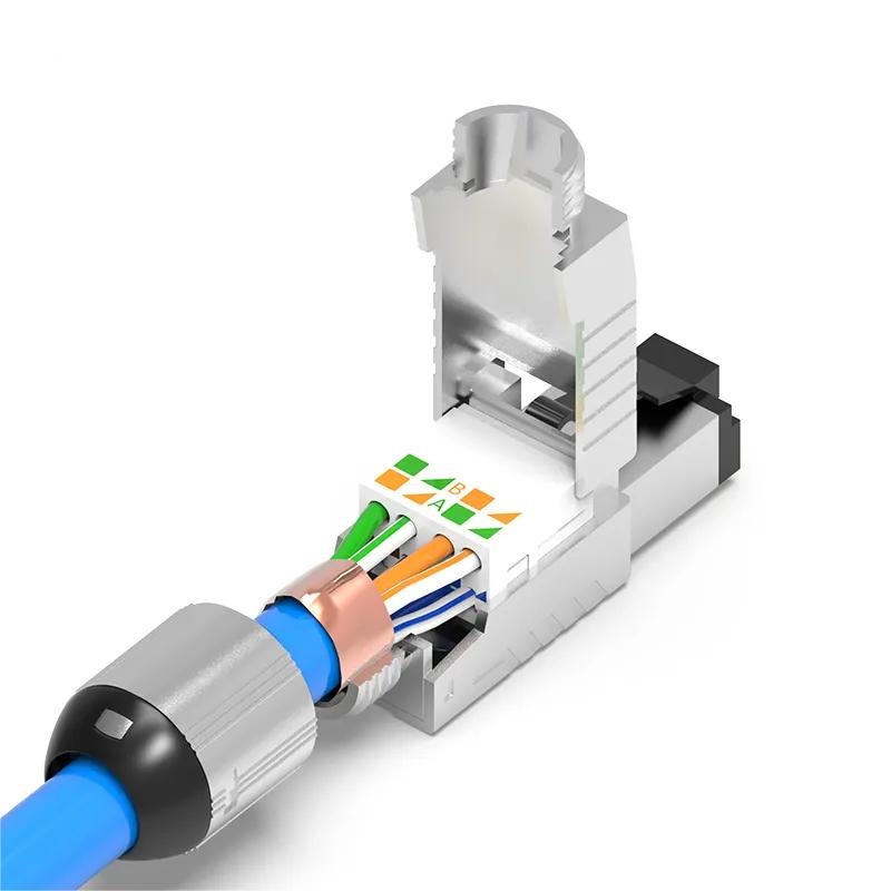 Conector Rj45 Cat.8 ecranat Tool-less Modular, Autosertizare [5]