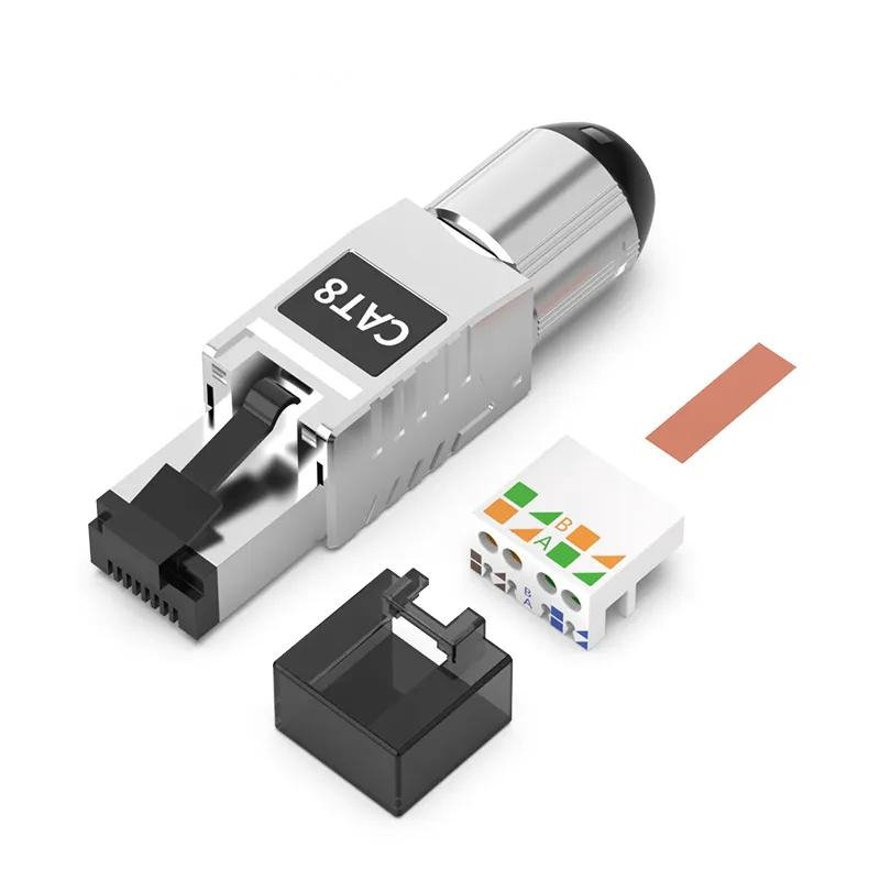 Conector Rj45 Cat.8 ecranat Tool-less Modular, Autosertizare [3]