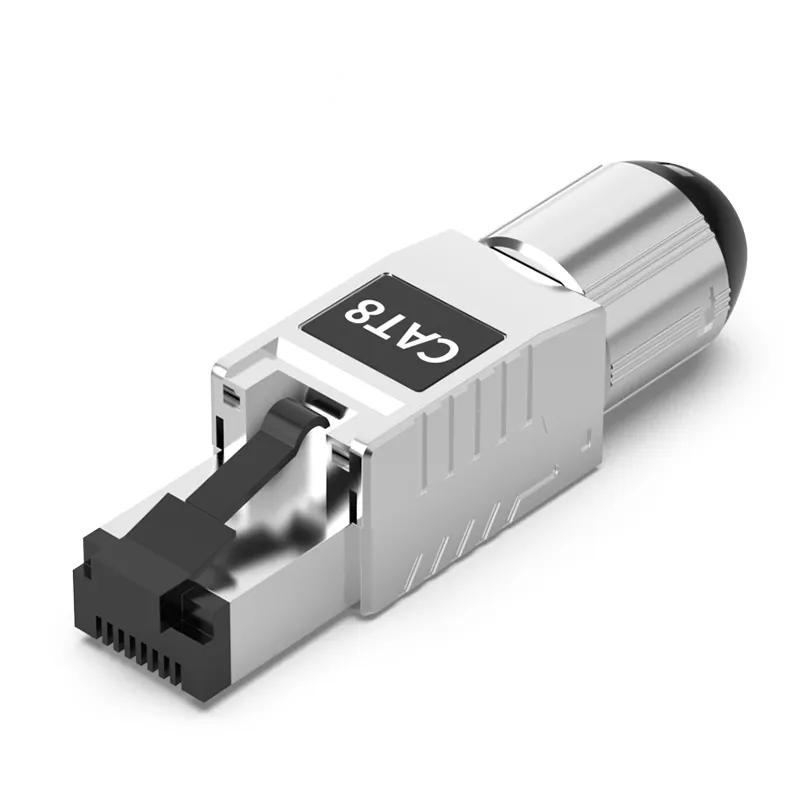 Conector Rj45 Cat.8 ecranat Tool-less Modular, Autosertizare [1]