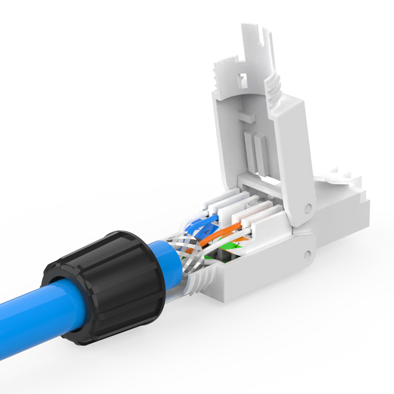 Conector RJ45 Modular Cat.6A, Tool-Less, Alb [4]