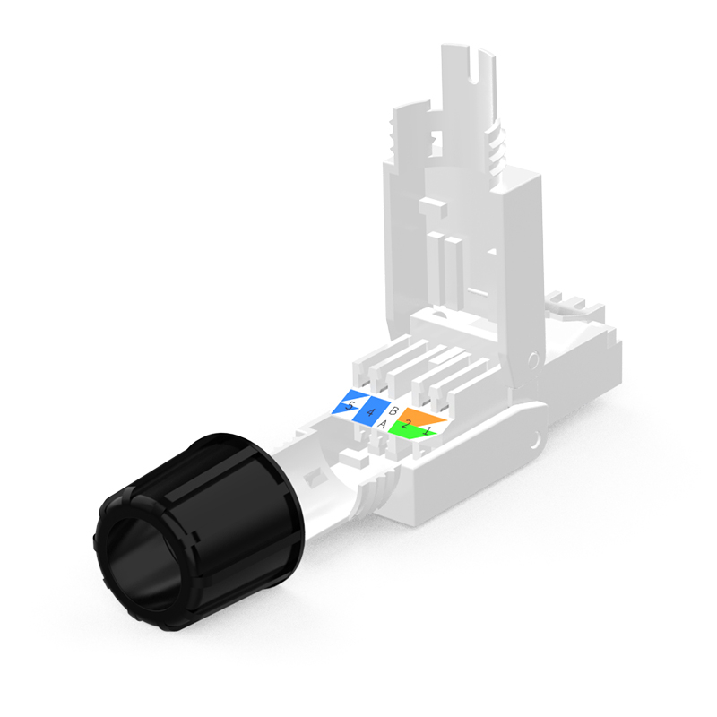Conector RJ45 Modular Cat.6A, Tool-Less, Alb [3]