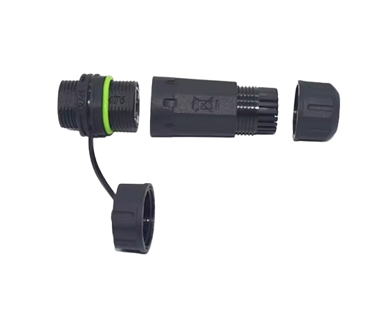 Cupla de retea RJ45 Cat.6 Gigabit, pentru exterior cu capac protectie, waterproof IP68, Negru [6]