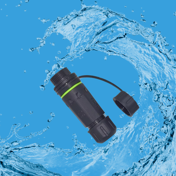 Cupla de retea RJ45 Cat.6 Gigabit, pentru exterior cu capac protectie, waterproof IP68, Negru [4]