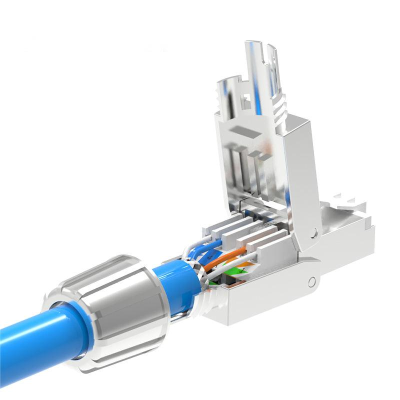 Mufa Rj45 ecranata Cat7 conector Tool-less Modular, Autosertizare [3]