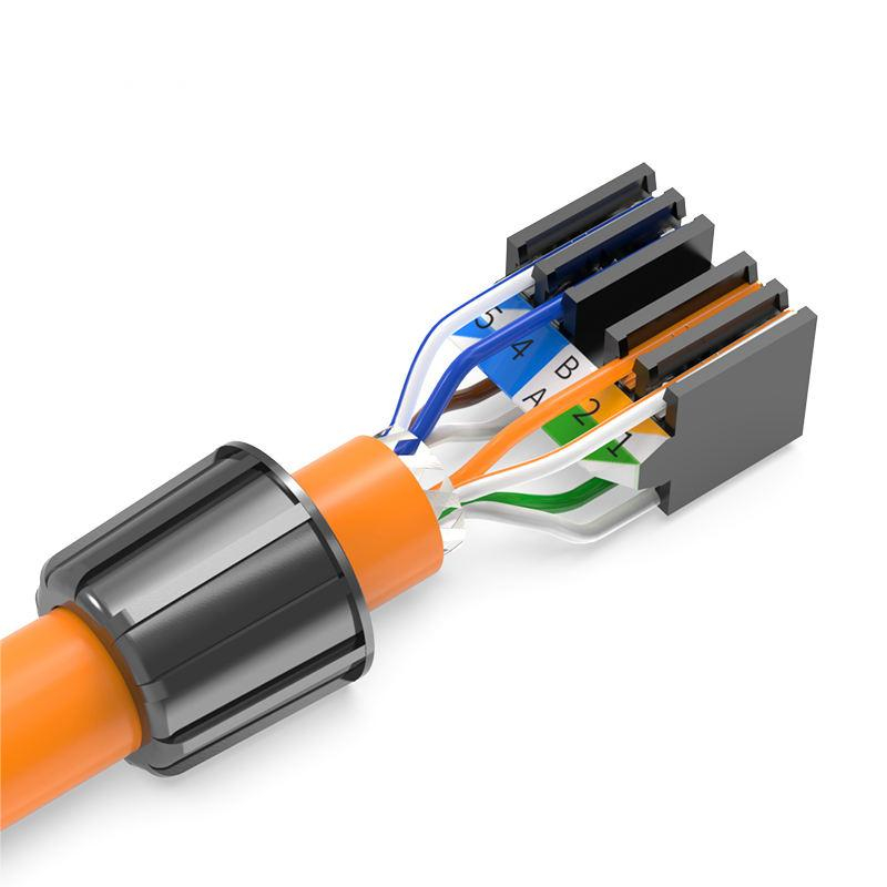 Mufa RJ45 ecranata Cat8 Conector Tool-less Modular, Autosertizare [3]