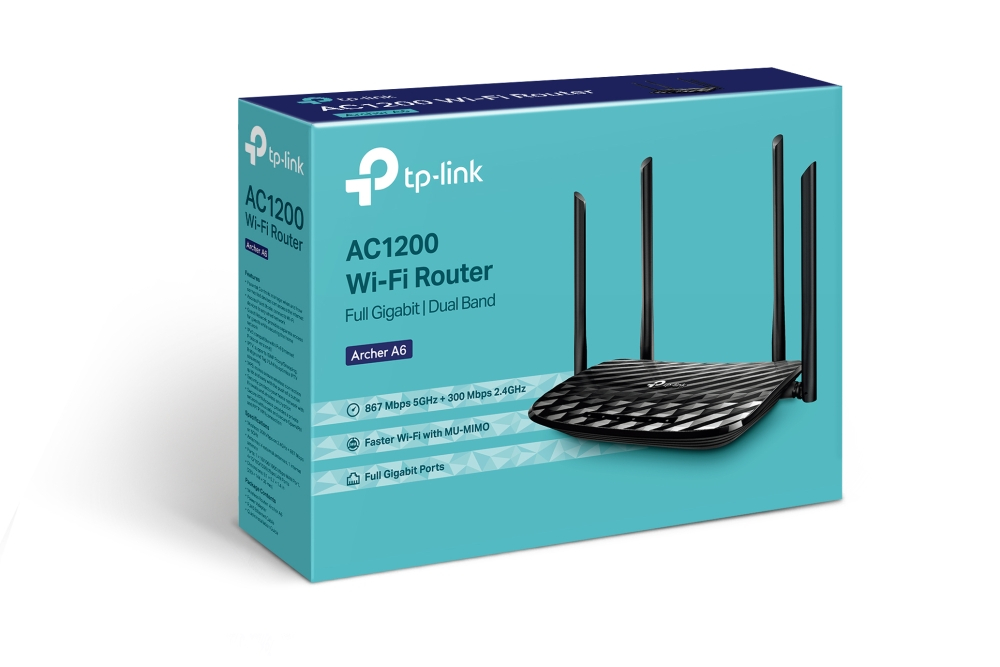 Router Wireless Gigabit TP-LINK Archer A6 AC1200, Dual-band 300 + 867 Mbps [4]