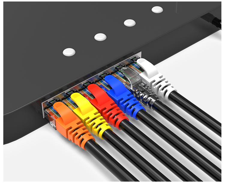 Set 10 mufe RJ45, Cat.6 cu manson, Albastru [3]
