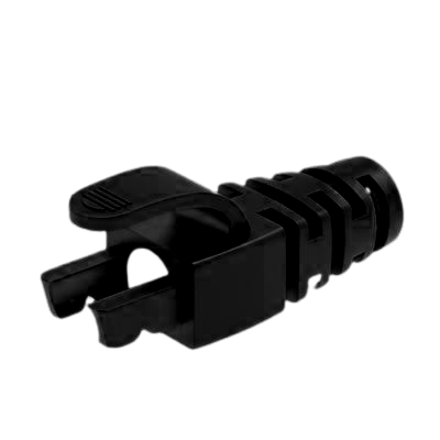 Set 10 mufe RJ45, Cat.6 cu manson, Negru [2]