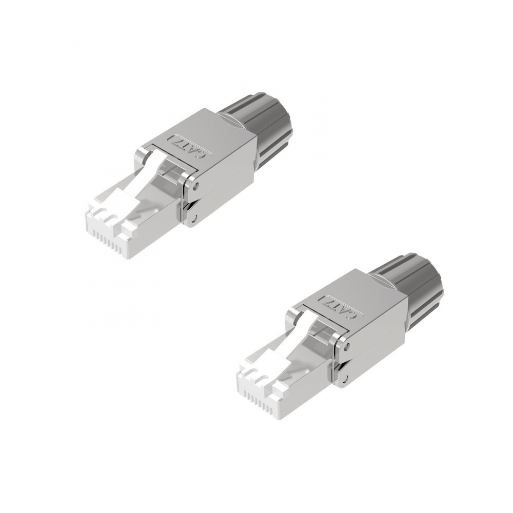 Set 2 conectori Cat.7 Rj45 ecranat, conector Tool-Less, Modular, Autosertizare [3]