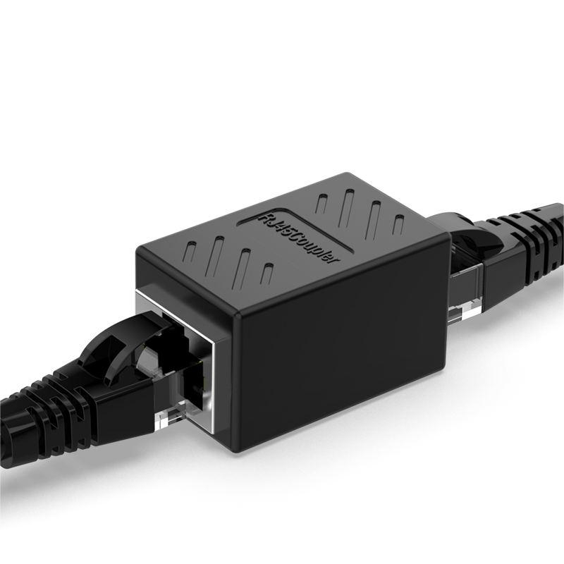 Set 4 Adaptoare prelungire cablu retea RJ45 Cat.6, UTP, FTP, STP, Negru [2]