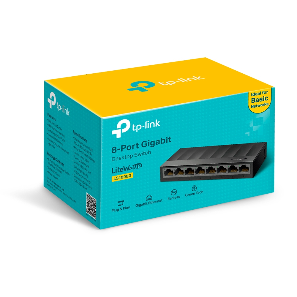 Switch Gigabit TP-LINK LS1008G, 8 port, 10/100/1000 Mbps [2]