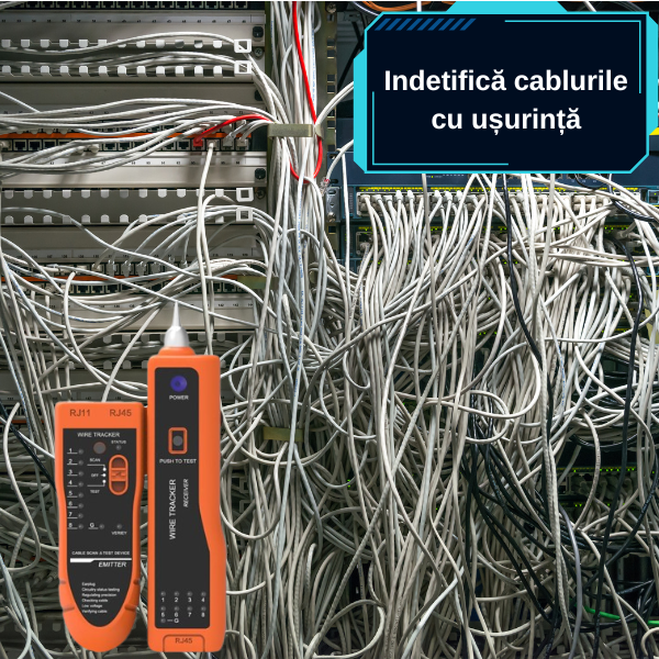 Tester de retea RJ45 cu cable Tracker, Portocaliu [6]