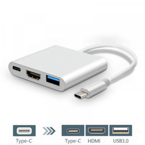 Adaptor 3 in 1 cu HDMI 4K, USB 3.0 și USB-C PD [5]
