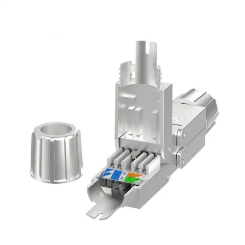 Adaptor modular prelungire cablu retea rj45, ecranat, Cat6A, pentru cabluri cu fire grose STP, FTP [1]