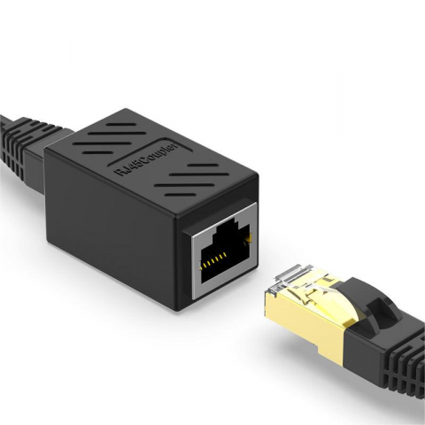 Adaptor prelungire cablu retea RJ45 Cat.6, UTP, FTP, STP, Negru [3]