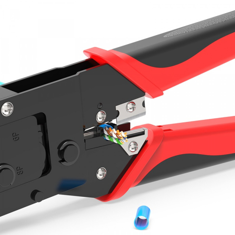 Cleste pentru sertizat RJ45, RJ12, RJ11, Rosu [3]