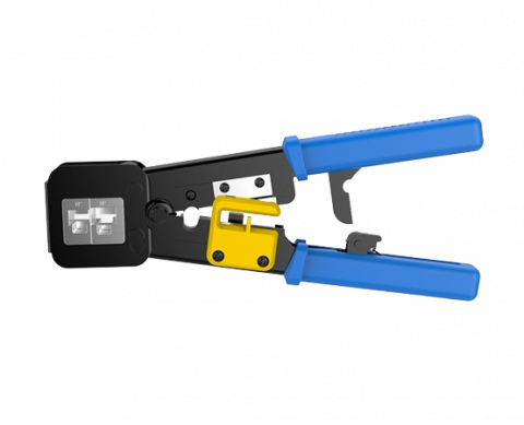 Clesti sertizare RJ45 - Cleste profesional pentru sertizare mufe Pass Through  RJ45 / RJ11 / RJ12