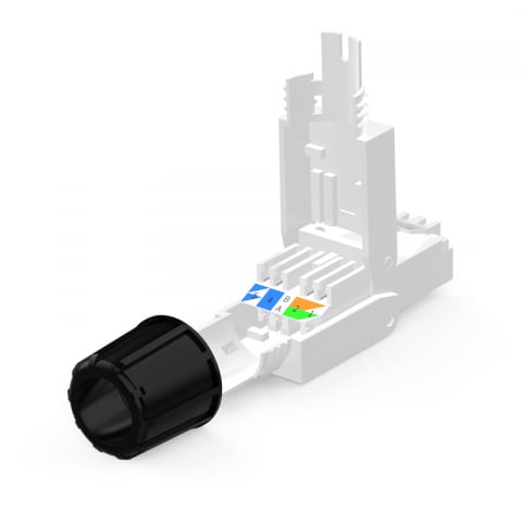Conector RJ45 Modular Cat.6A, Tool-Less, Alb [2]