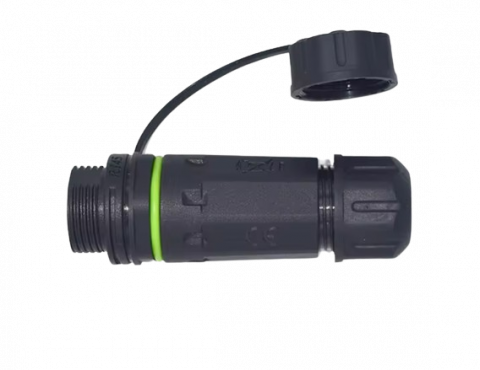 Cupla de retea RJ45 Cat.6 Gigabit, pentru exterior cu capac protectie, waterproof IP68, Negru [4]
