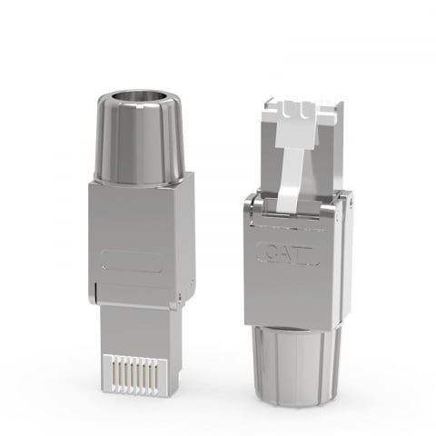 Conectori RJ45 Cat. 7 - Set 2 conectori Cat.7 Rj45 ecranat, conector Tool-Less, Modular, Autosertizare